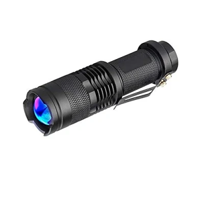 Image de WESLITE Lampe Torche UV 365nm de Poche Ultraviolette LED Lumière Noire Zoomable pour Détecteur D&#039;argent Vérification des Documents Chasse Scorpions Rock Art Photographie