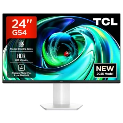 Image de TCL 24G54 écran plat de PC 60,5 cm (23.8 ) 1920 x 1080 pixels Full HD QLED Blanc Neuf