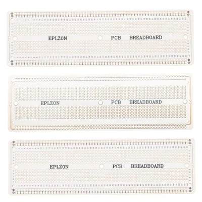 Image de EPLZON 3 pièces 6.8&quot; x 2.05&quot; Electronic Project Prototypable PCB Board Kit Compatible avec le projet de circuit soudage DIY Prototype Board,Blanc