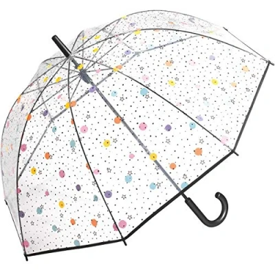 Image de happy rain Parapluie cloche à Pois Transparent femme solide Multicolore Stars Diamètre 95 cm