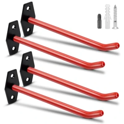 Image de CCLIFE Support Mural pour Pneus et Jantes Lot de 4 Supports Robustes avec Vis Chevilles Solution Rangement Garage