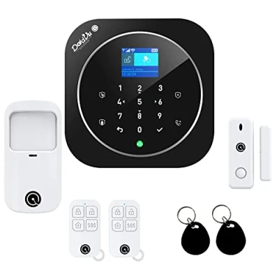 Image de Dadvu DV 2AT Système d&#039;alarme maison, kit sans fil, wifi, transmetteur téléphonique, 100 zones, application Smart Life (Google Home) et Tuya (Alexa)