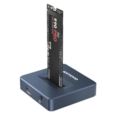Image de Boîtier NVMe PCIe M.2 SSD Box, de Disque Dur NVME/NGFF Hautes Performances USB 3.1, M Key avec Adaptateur C et Câble 3.1