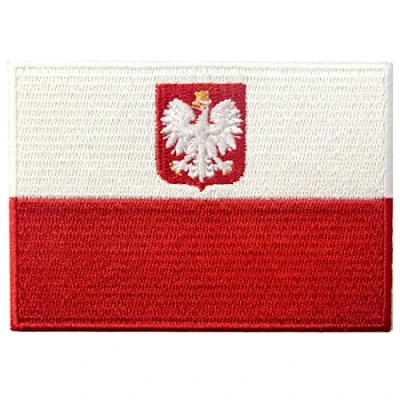 Image de Drapeau de la Pologne Hirondelle oiseau Emblème national Brodé à Repasser ou Coudre Patch