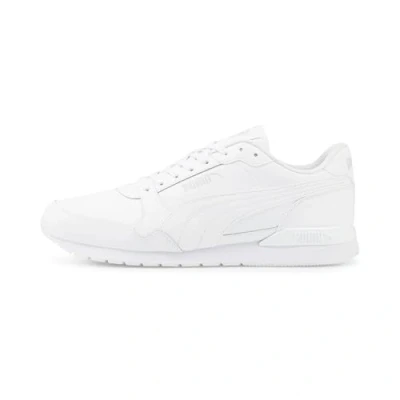 Image de Puma ST Runner V L Baskets basses, Taille: 40.5, White/white/grey Cuir / matière synthétique