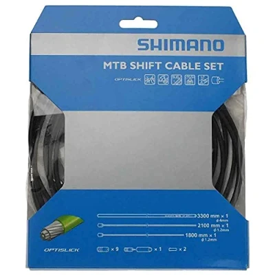 Image de Kit et Gaines de Cà¢bles Dérailleur Shimano MTB OT SP41 Optislick Scellés avec Butées, Noir, Uni