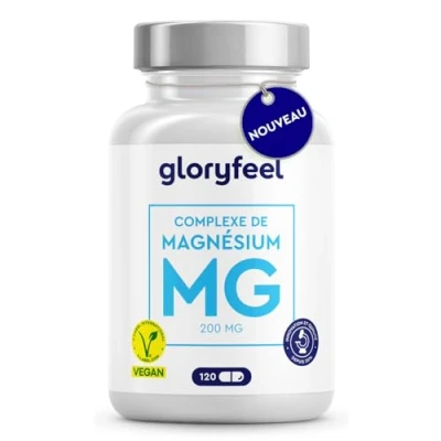 Image de Complexe de Magnésium 400mg élémentaire Bisglycinate, Citrate, Oxyde, Malate &amp; Ascorbate Premium 5 in 1 Hautement dosé Bioactif 120 capsules Testé en laboratoire
