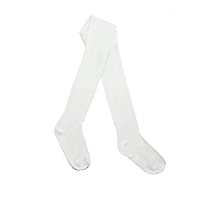 Image de KAV Collants pour filles Lot de 1 collant simple et lisse en coton enfants doux la peau un usage quotidien, décontracté, intérieur extérieur, Blanc 1, 5 ans