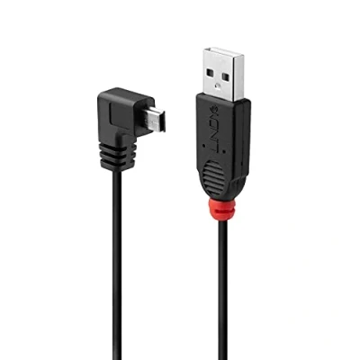 Image de Lindy Câble USB 2.0 type A / mini B coudé, 1m