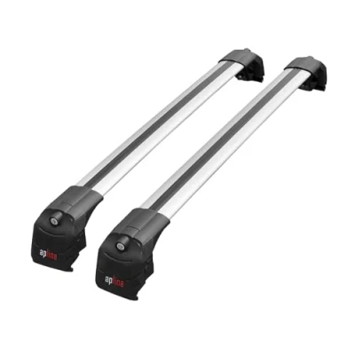 Image de Apline Compatible avec Mercedes GLC (X253) 2016 2022 Barres de Toit ACE 2 Railing Porte Bagages voiture GRIS