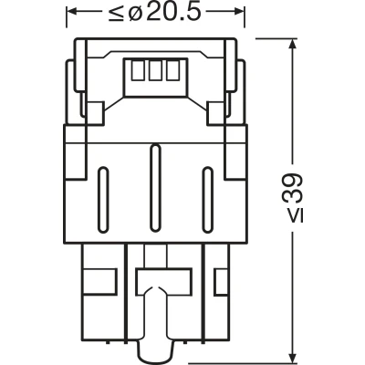 Image de Ampoule LED OSRAM LEDriving SL W21W/5W YELLOW