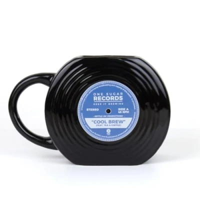 Image de Gift Republic Mug en Forme de Disque Vinyle, GR452014, Multicolore, 1 Count (Pack of 1)