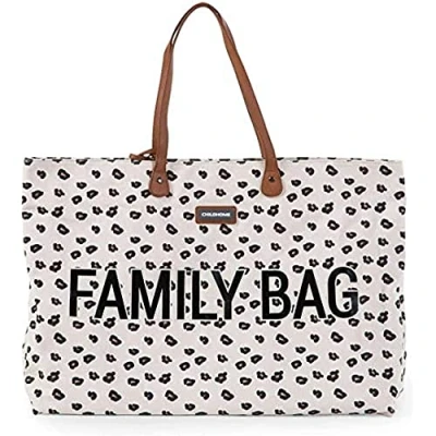 Image de CHILDHOME, Family Bag, Sac A Langer, De Voyage/Week End, Grande Contenance, Pochette Incluse Détachable, leopard
