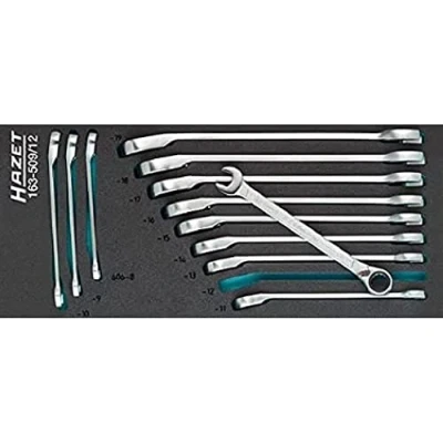 Image de Hazet 163 509/12 Jeu de clés mixtes à cliquet