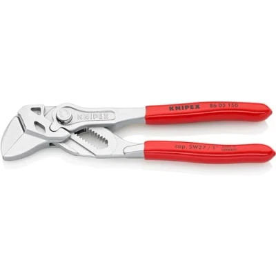 Image de Knipex pince clé et à la fois chromée, gainées en plastique 150 mm (carte LS/blister) 86 03 SB