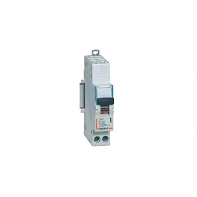 Image de 406887 Disjoncteur Legrand 40A unipolaire + neutre DX3 courbe C 4,5/6kA AUTO+VIS 1 module