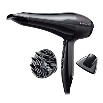 Image de Remington Sèche cheveux ionique [Puissant &amp; durable] Pro Air (2300 W,130km/h, moteur AC, séchage rapide, 3 niveaux de température et 2 puissance, concentrateurs + diffuseur volume) AC5999