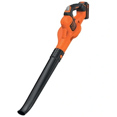 Image de BLACK+DECKER Souffleur à feuilles avec technologie PowerCommand batterie au lithium, Vitesse de soufflage 280 Km/h, Poignée ergonomique 18 V, GWC1820PCB XJ, Sans