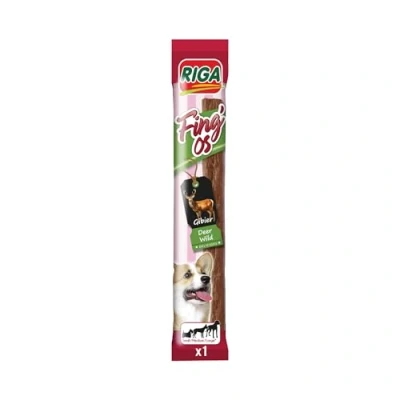 Image de RIGA Fing&#039;Os Stick Friandises Chien Snack Tendre Au Gibier Riche en Vitamines Et Minéraux sans Sucre Ajouté, Colorant, Conservateur Arômes Artificiels Récompense Idéale 1 x 12g
