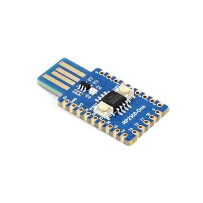 Image de RP2350 One Mini Carte de Développement Basée sur Raspberry Pi RP2350A Microcontrôleur, Double cœur et Architecture, Pico Like MCU avec PCB USB A Plug, Support C/C++, MicroPython