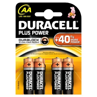 Image de Duracell Pile Alcaline Duralock AAx4 Plus Power (LR6)