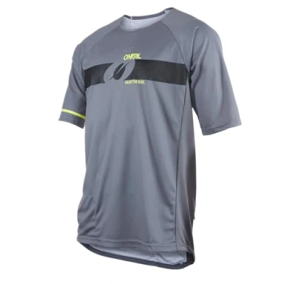 Image de O&#039;NEAL Maillot de VTT DH Downhill FR Freeride Matière Respirante, Coutures Plates pour Plus Confort Pin it V.22 Adulte Gris Néon Jaune Taille M