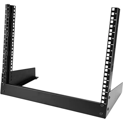 Image de STARTECH rack de serveur 8U à 2 montants pour bureau Armoire cadre ouvert Bâti 19&quot; Acier 50,12 kg