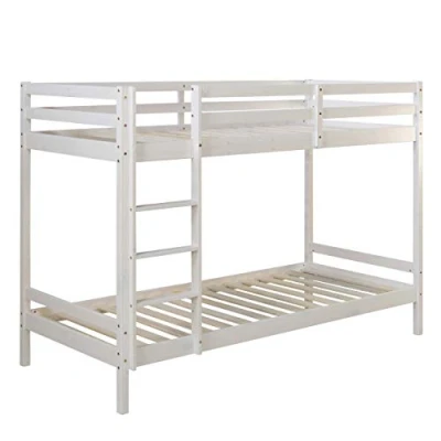 Image de Homestyle4u Lit pour Enfant en pin Massif de 90 cm Blanc Taille Unique