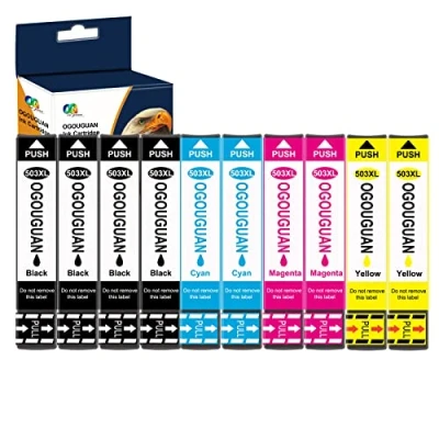 Image de OGOUGUAN 503XL Cartouches d&#039;encre Compatible pour Epson 503 XL Expression Home XP 5200 5205 XP5200 XP5205 Workforce WF 2960 2965 WF2960 WF2965 2960DWF 2965DWF (10 Paquets)