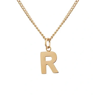 Image de GD GOOD.designs EST. 2015 Chaîne avec lettres en or 18 carats R Résistante à l&#039;eau I pour femmes pendentif A Z initiales