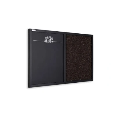 Image de ALLboards Tableau COMBI en liége magnétique 60x40 cm marron/noir cadre bois laqué noir