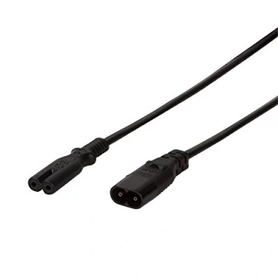 Image de rallonge de Câble d&#039;alimentation LOGILINK à 3 broches C8 C7 2 m Noir