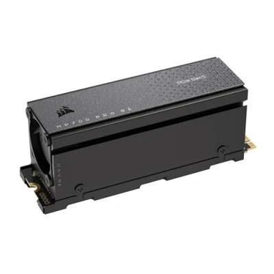 Image de Corsair MP700 Pro SE avec Refroidisseur 4 to PCIe 5.0 x4 NVMe 2.0 M.2 SSD 2280 Lecture Séquentielle Jusqu&#039;à 14 000 Mo/s NAND 3D TLC Haute Densité Noir