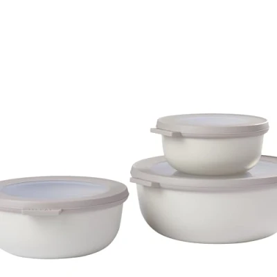 Image de Mepal Bowls Set Nordic White of 3 (350, 750, 1250 ml)