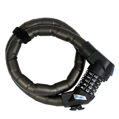 Image de Fischer Serrure Cadenas à maillons Chiffres, Longueur 90 cm, diamètre 24 mm Unisexe, Noir