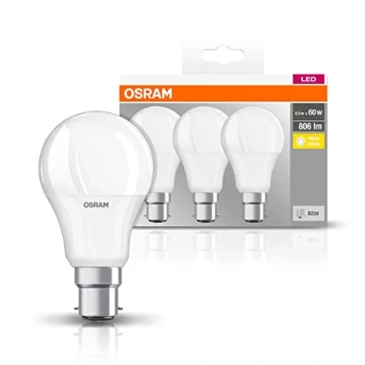 Image de Osram BASECLA608,5W/827220 240VFRB22D10X3OSRAM, Verre, Blanc, 3 Unité (Lot de 1)