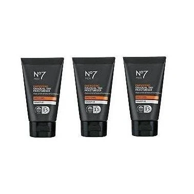 Image de No7 Men Lot de 3 hydratants bronzants progressifs énergisants SPF 15 x 50 ml