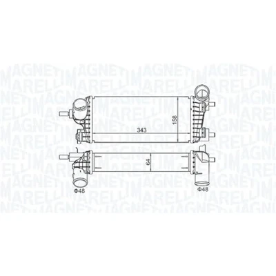 Image de MAGNETI MARELLI 351319205550 Intercooler FORD: FOCUS 3, C Max 2, Transit Connect V408 Van
