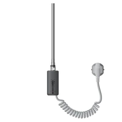 Image de LuxeBath Élément Chauffant pour Radiateur, 1200W, Anthracite, en Acier Inoxydable, avec Thermostat, Contrôle Température, Minuterie, Commande Tactile, Résistance Électrique Cartouche de Chauffage
