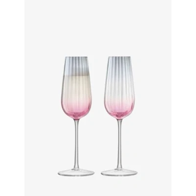 Image de LSA DU06 Lot de 2 flûtes à Champagne Dusk, 250 ml, rose/gris