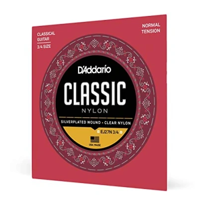 Image de D&#039;Addario Corde Guitare Classique Cordes D&#039;étude Pour EJ27N 3/4 Tension Normale, 1 Paquet