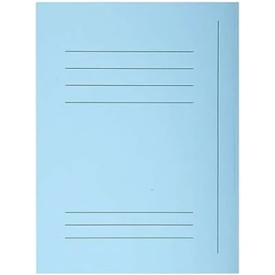 Image de Exacompta Réf. 235006E Paquet de 50 chemises rigides imprimées avec 3 rabats SUPER 210 g/m² couleurs pastel certifiées PEFC™ dimensions 24 x 32cm pour documents format A4 couleur bleu clair