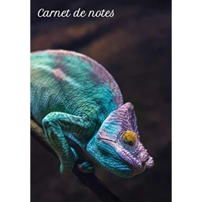 Image de carnet de notes: Caméléon reptiles bloc notes 120 pages cahier pour les amoureux des caméléons journal intime