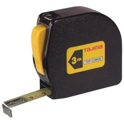Image de Tajima TOP50MY Top Conve Mètre ruban 5 m, Noir/jaune