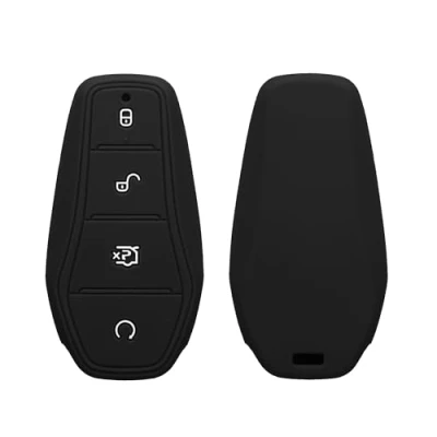 Image de kwmobile Accessoire clé de Voiture Compatible avec BYD Atto 3 / Han/Tang/Dolphin/Yuan/Seal Coque en Silicone Souple pour Clef Noir