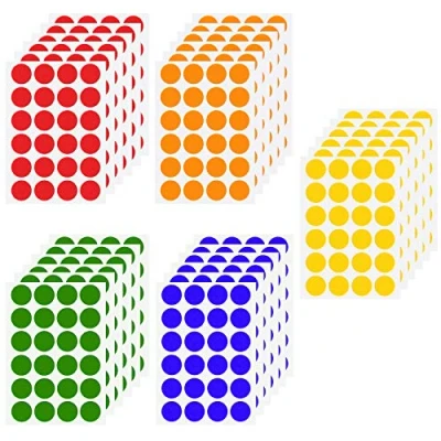 Image de Chstarina Gommettes Autocollantes Rondes, 2 cm 30 Feuilles Auto adhésifs de Points Étiquettes Codage colorées pour Le Bureau,école,Calendriers, 720pcs