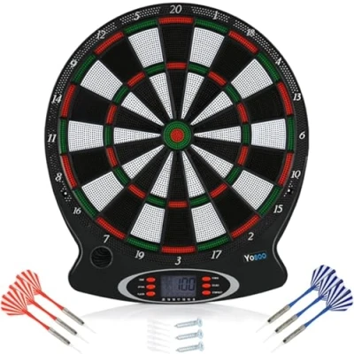 Image de Jeu de Fléchettes Electronique avec Ecran LCD, 6 et Pointe en Plastique, Cible Électronique Très Adapté à La Pratique