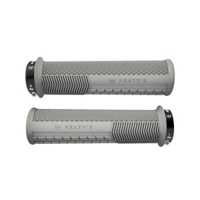 Image de Peaty&#039;s Monarch Grips Gris/molette/Épais Contrôle de la Course, durables, Barres Doigts ergonomiques, Coussinet Pouce Confortable, équitation Toute journée, Tous Temps et Terrain, VTT,