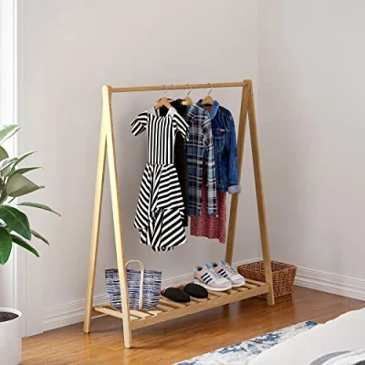 Image de Portemanteau Ledøje 125 x 86 38 cm naturel EN.CASA Rangement Bois massif Intérieur Adulte