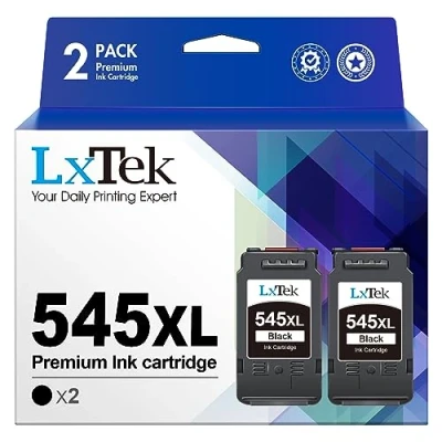 Image de LxTek Cartouches d&#039;encre Remplacement pour Canon 545XL PG 545 XL PIXMA MX495 MX490 iP2800 iP2850 MG2450 MG2550 MG2920 MG2950 MG2550S MG2555 MG2555S MG2950S MG2955 (Noir, 2 Pack)
